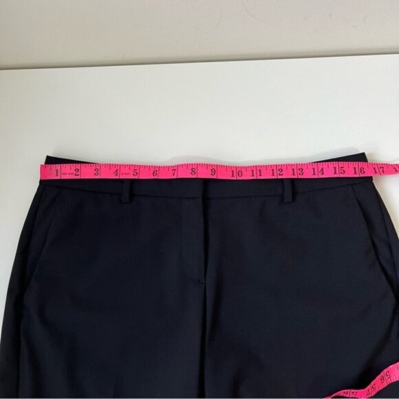 THEORY Testra 2B Stretch Wool Black Pants Size 8 - Picture 11 of 13